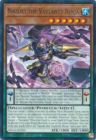 Nazuki the Vaylantz Ninja (3) (TAMA) - YuGiOh Single