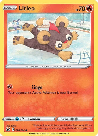 Image for Litleo (028/196) (SWSH11: Lost Origin) - Pokemon