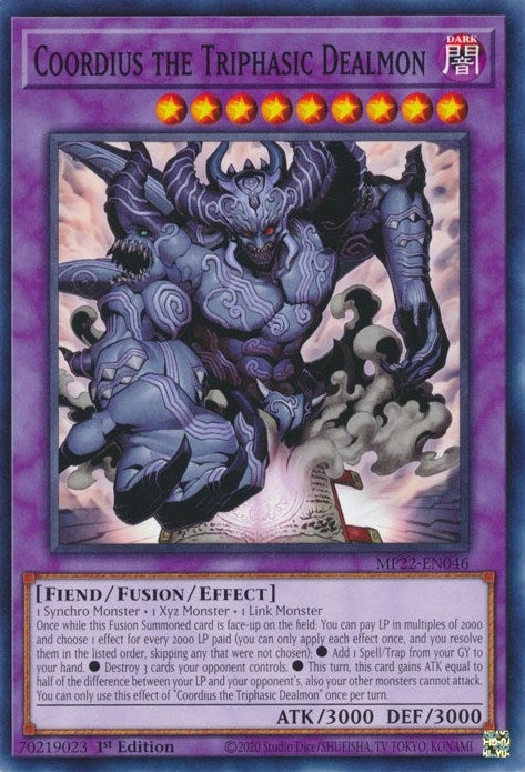 Coordius the Triphasic Dealmon (22046) (MP22) - YuGiOh Single