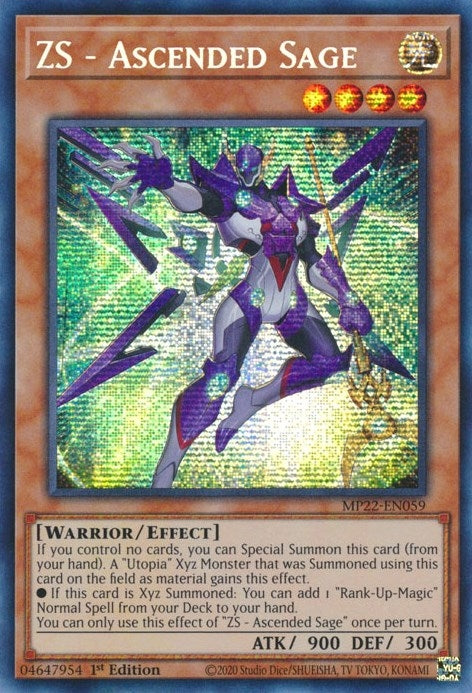 ZS - Ascended Sage (22059) (MP22) - YuGiOh Single