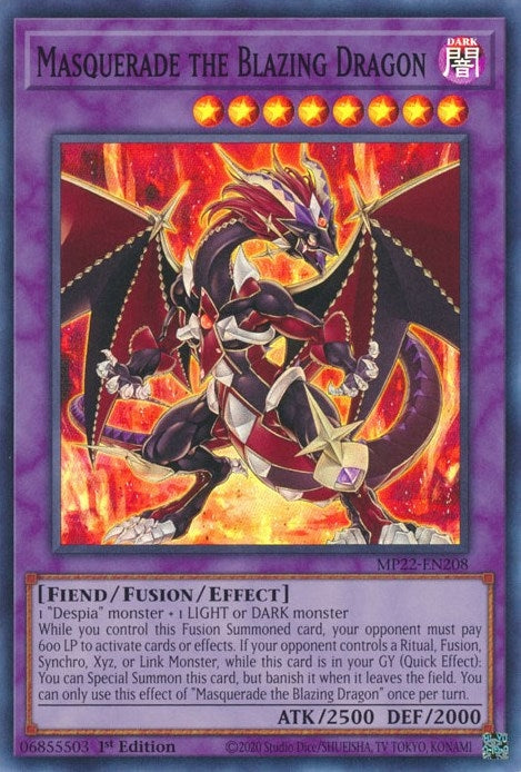 Masquerade the Blazing Dragon (22208) (MP22) - YuGiOh Single