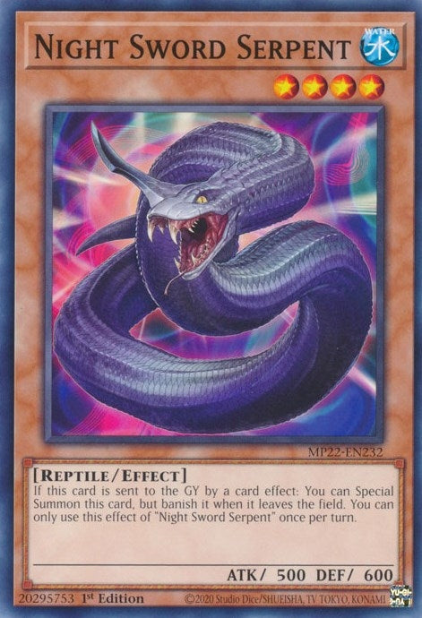 Night Sword Serpent (22232) (MP22) - YuGiOh Single