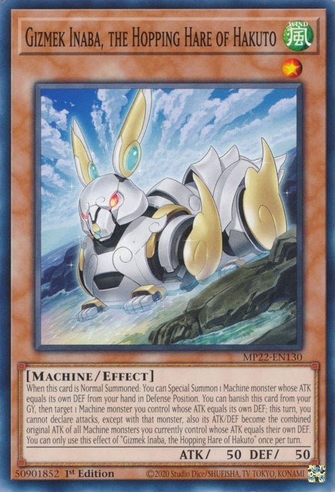 Gizmek Inaba the Hopping Hare of Hakuto (22130) (MP22) - YuGiOh Single