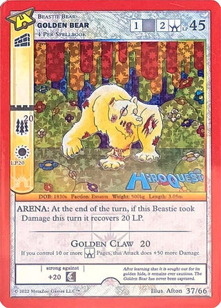 Golden Bear (37) (HQPR) - MetaZoo Single