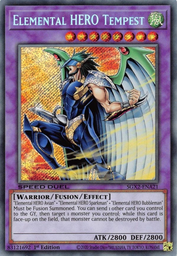 Elemental HERO Tempest (Secret Rare) (221) (SGX2) - YuGiOh Single