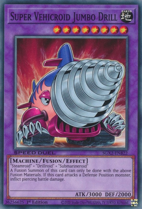 Super Vehicroid Jumbo Drill (222) (SGX2) - YuGiOh Single