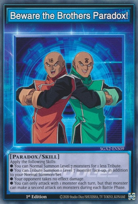 Beware the Brothers Paradox! (209) (SGX2) - YuGiOh Single