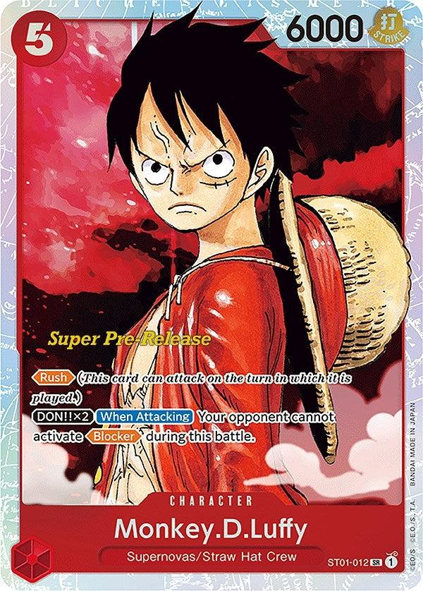 Monkey.D.Luffy (012) (1012) (ST-01 PRE) - One Piece Card Game Single