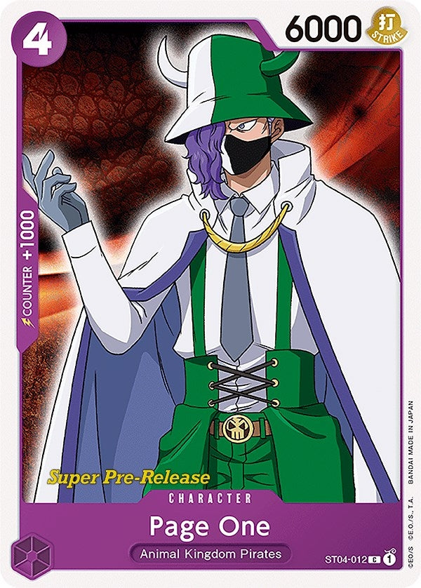 Page One (4012) (ST-04 PRE) - One Piece Card Game Single