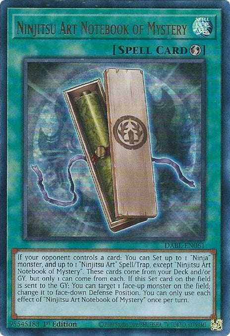 Ninjitsu Art Notebook of Mystery (61) (DABL) - YuGiOh Single