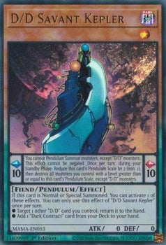D/D Savant Kepler (53) (MAMA) - YuGiOh Single