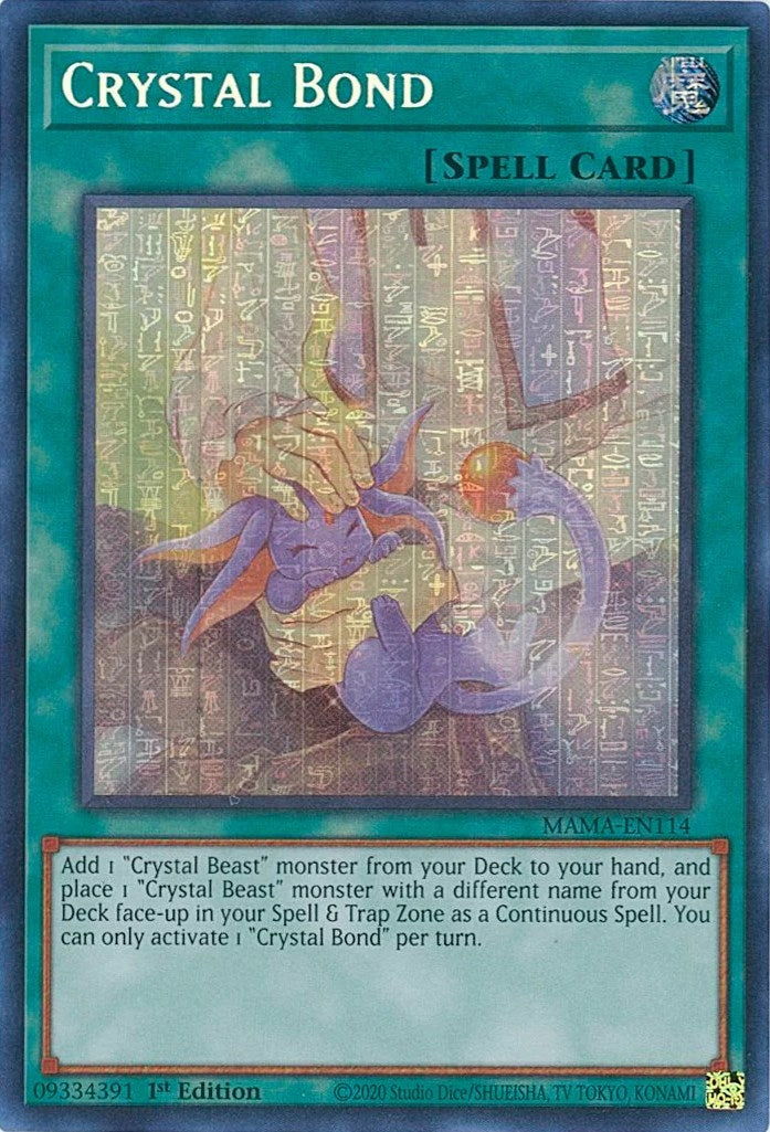 Crystal Bond (Ultra Pharaoh’s Rare) (114) (MAMA) - YuGiOh Single