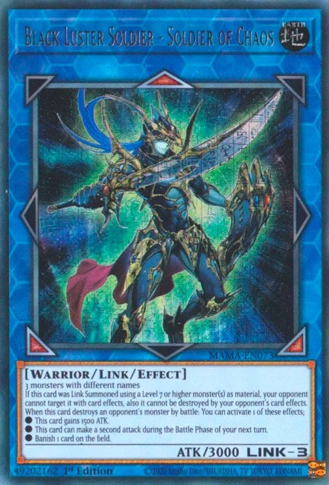 Black Luster Soldier - Soldier of Chaos (Ultra Pharaoh’s Rare) (73) (MAMA) - YuGiOh Single