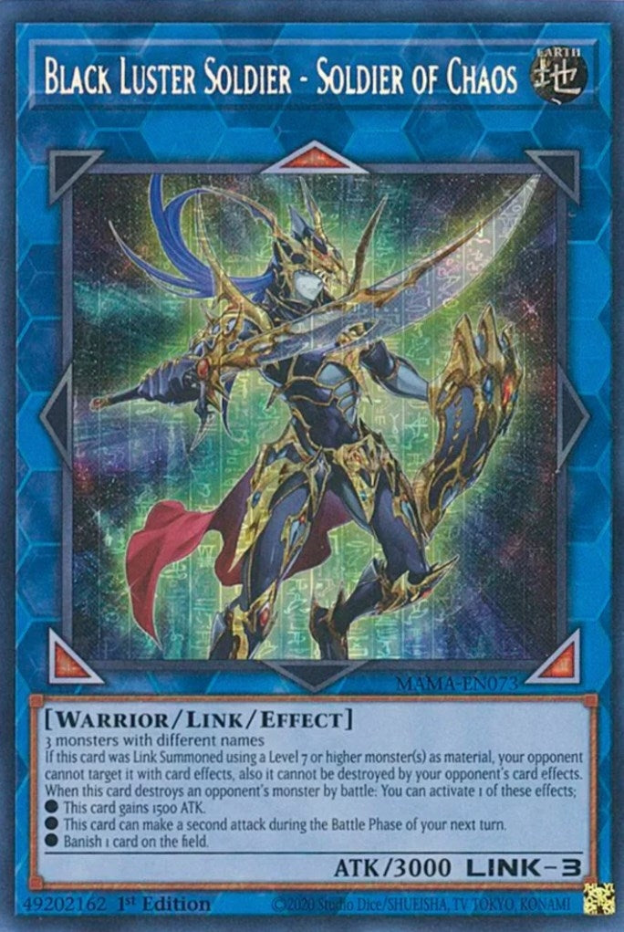 Black Luster Soldier - Soldier of Chaos (Secret Pharaoh’s Rare) (73) (MAMA) - YuGiOh Single