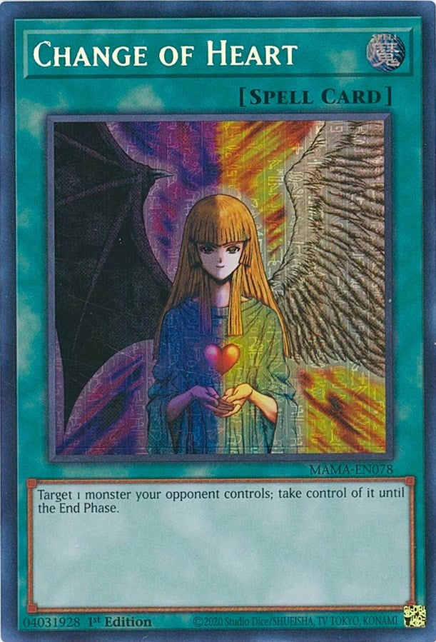 Change of Heart (Secret Pharaoh’s Rare) (78) (MAMA) - YuGiOh Single