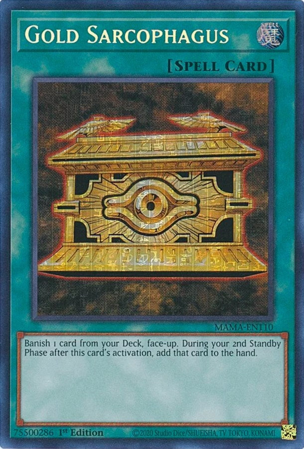 Gold Sarcophagus (Secret Pharaoh’s Rare) (110) (MAMA) - YuGiOh Single