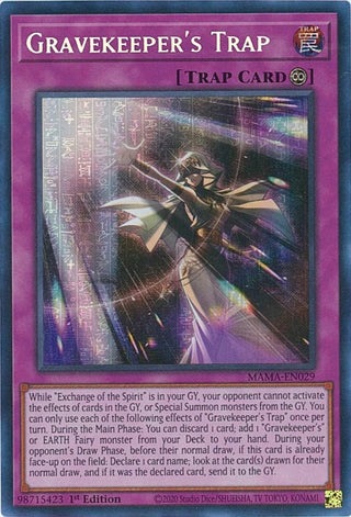 Gravekeeper’s Trap (Secret Pharaoh’s Rare) (29) (MAMA) - YuGiOh Single