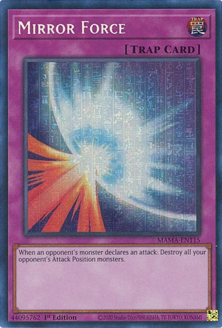 Mirror Force (Secret Pharaoh’s Rare) (115) (MAMA) - YuGiOh Single