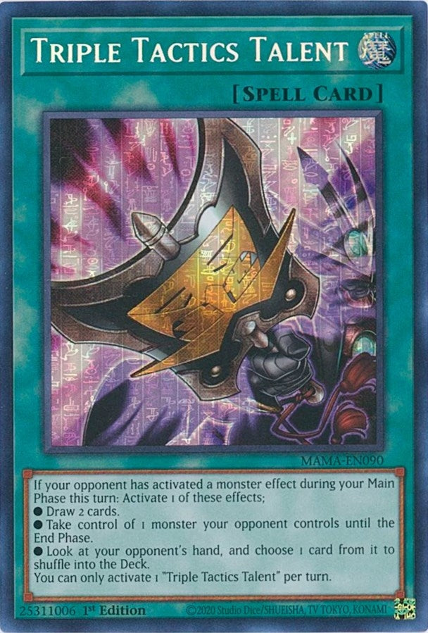 Triple Tactics Talent (Secret Pharaoh’s Rare) (90) (MAMA) - YuGiOh Single