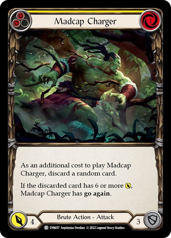 Image for Madcap Charger (Yellow) (DYN017) - Flesh and Blood TCG