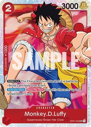 Monkey.D.Luffy (024) (1024) (OP01) - One Piece Card Game Single
