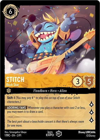 Stitch - Rock Star (2) (D23) - Disney Lorcana Single