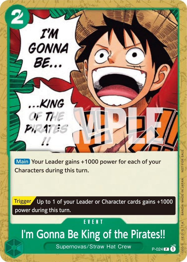 Iām Gonna Be King of the Pirates!! (24) (OP-PR) - One Piece Card Game Single