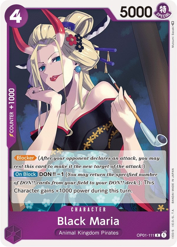 Black Maria (1111) (OP01) - One Piece Card Game Single