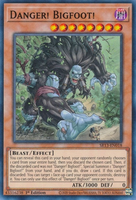 Danger! Bigfoot! (13018) (SR13) - YuGiOh Single