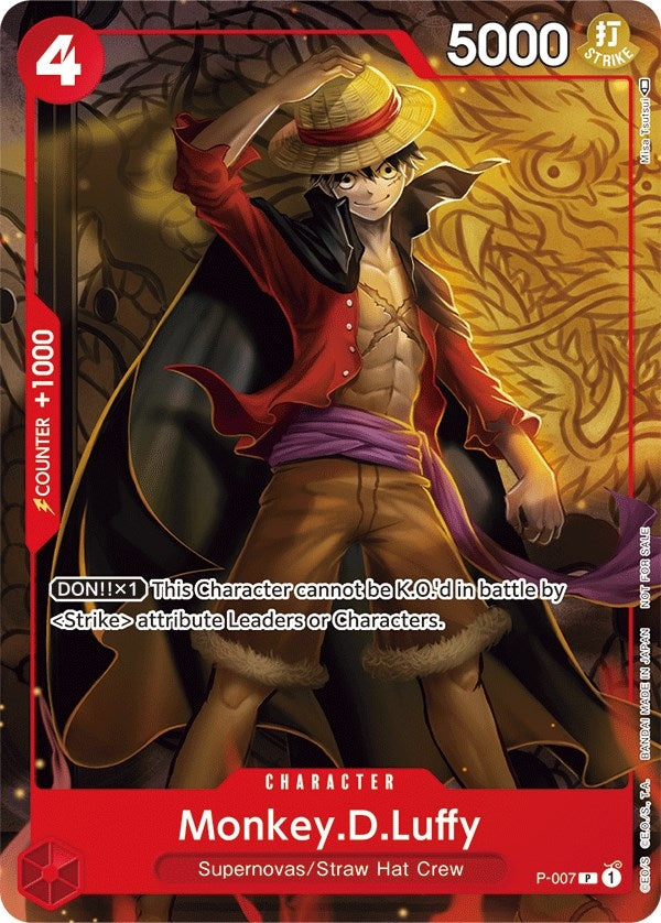 Monkey.D.Luffy - P-007 (Tournament Pack Vol. 1) (7) (OP-PR) - One Piece Card Game Single