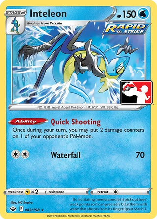 Image for Inteleon (43) (043/198) (Prize Pack Series Cards) - Pokemon