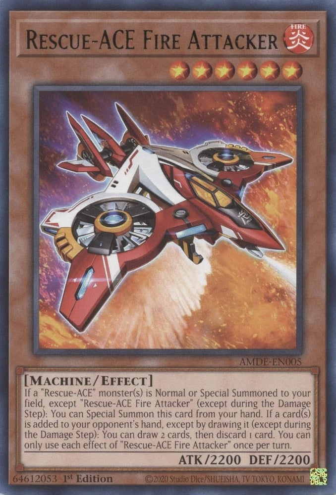 Rescue-ACE Fire Attacker (5) (AMDE) - YuGiOh Single