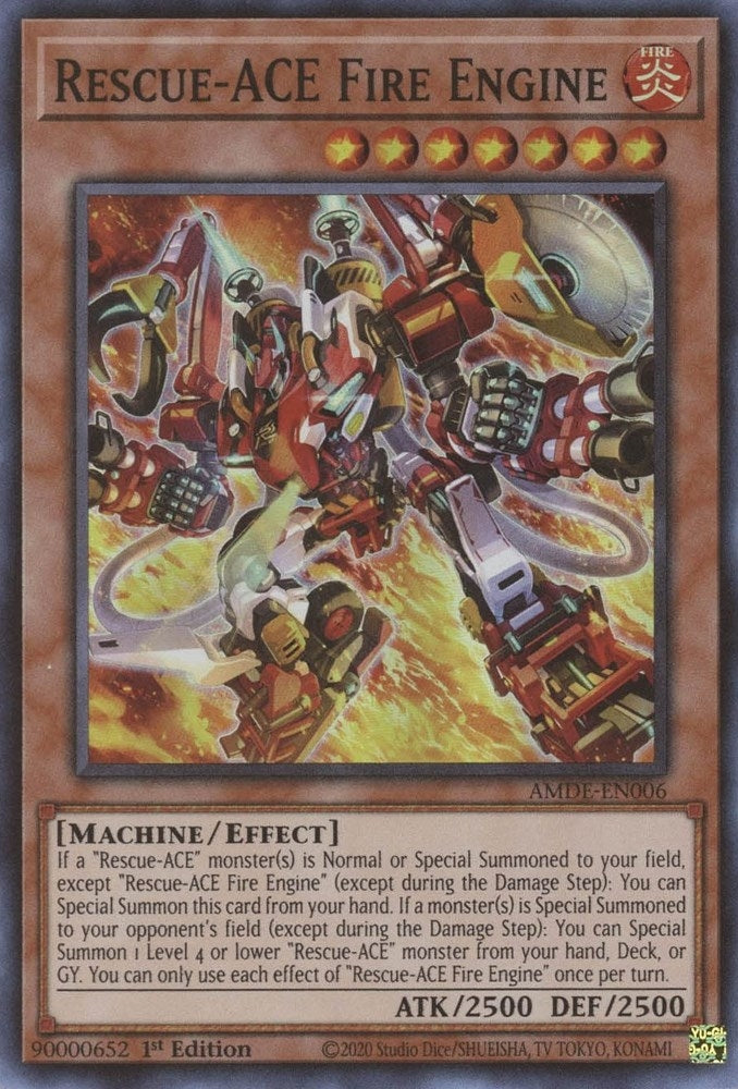 Rescue-ACE Fire Engine (6) (AMDE) - YuGiOh Single