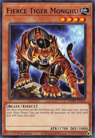Fierce Tiger Monghu (24) (PHHY) - YuGiOh Single