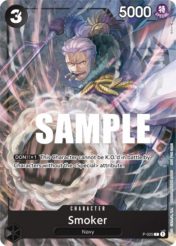 Smoker (Pre-Release) (25) (OP-PR) - One Piece Card Game Single