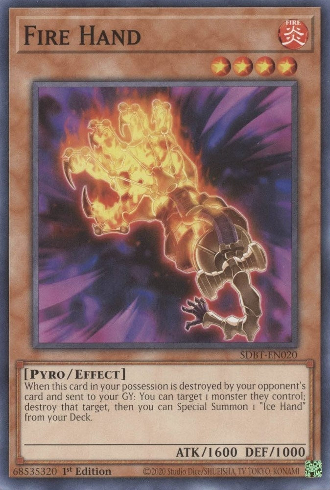 Fire Hand (20) (SDBT) - YuGiOh Single