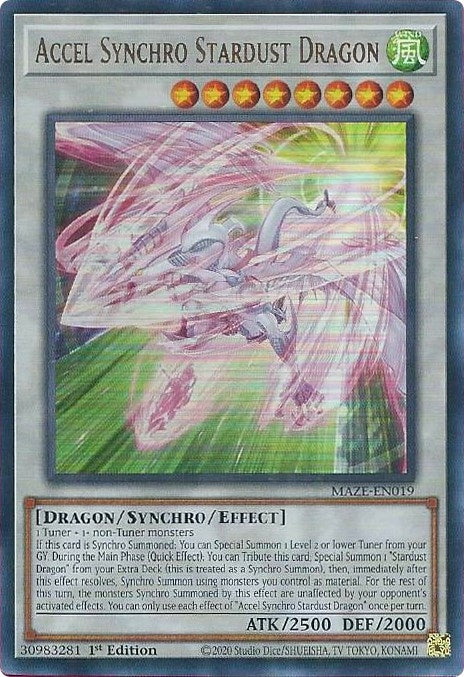 Accel Synchro Stardust Dragon (19) (MAZE) - YuGiOh Single