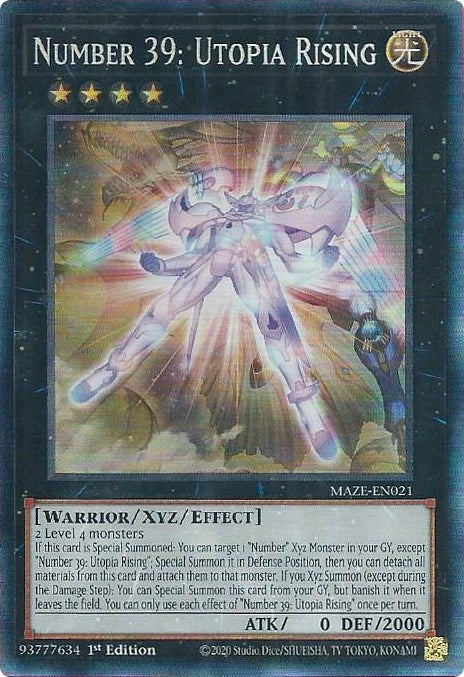 Number 39: Utopia Rising (CR) (21) (MAZE) - YuGiOh Single