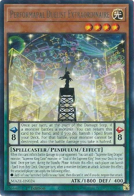 Performapal Duelist Extraordinaire (24) (MAZE) - YuGiOh Single