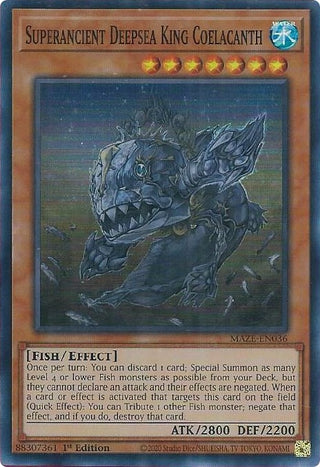 Superancient Deepsea King Coelacanth (36) (MAZE) - YuGiOh Single