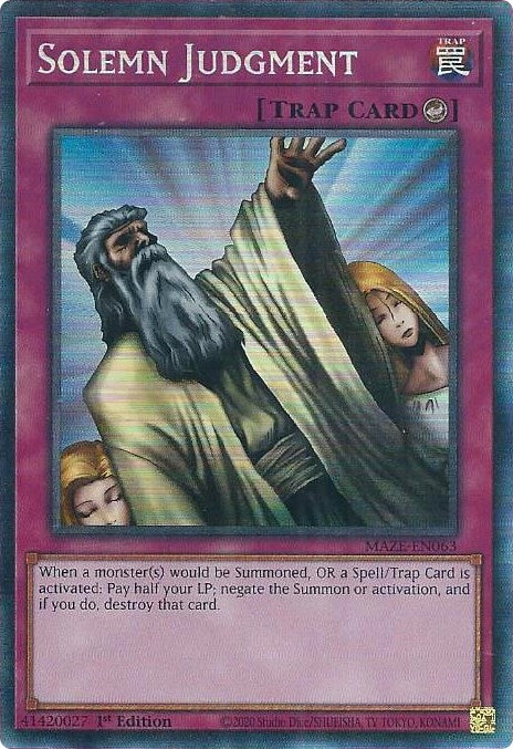 Solemn Judgment (CR) (63) (MAZE) - YuGiOh Single