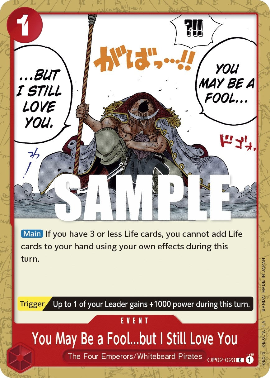 You May Be a Fool...but I Still Love You (2023) (OP02) - One Piece Card Game Single
