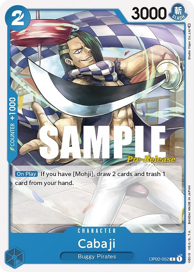 Cabaji (2052) (OP02 PRE) - One Piece Card Game Single