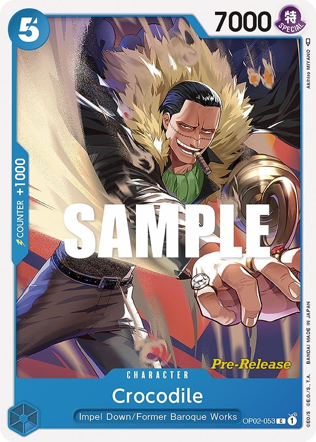 Crocodile (2053) (OP02 PRE) - One Piece Card Game Single