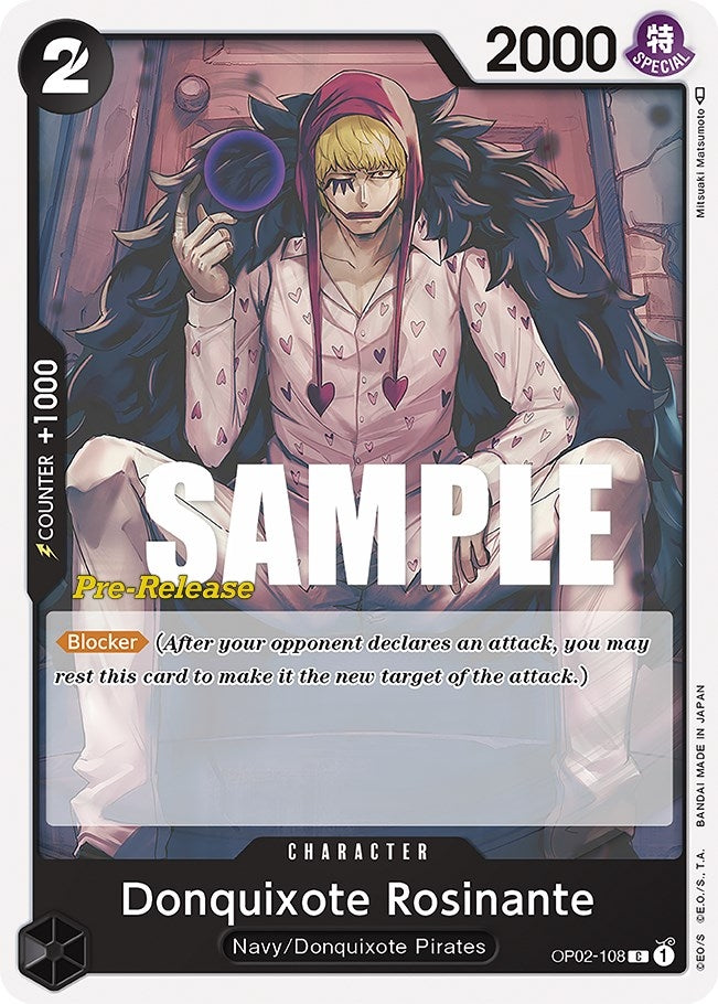 Donquixote Rosinante (2108) (OP02 PRE) - One Piece Card Game Single