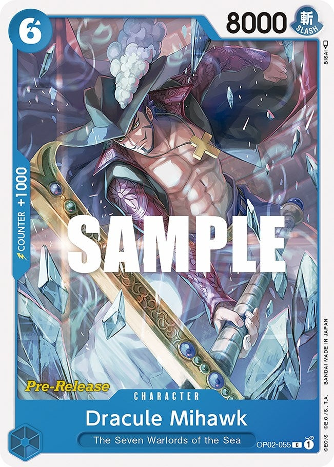 Dracule Mihawk (2055) (OP02 PRE) - One Piece Card Game Single