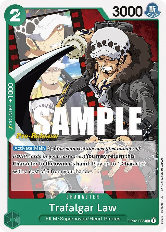 Trafalgar Law (2035) (OP02 PRE) - One Piece Card Game Single