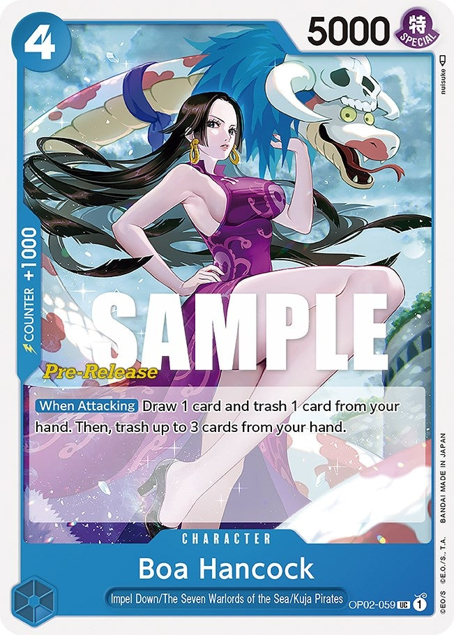 Boa Hancock (2059) (OP02 PRE) - One Piece Card Game Single