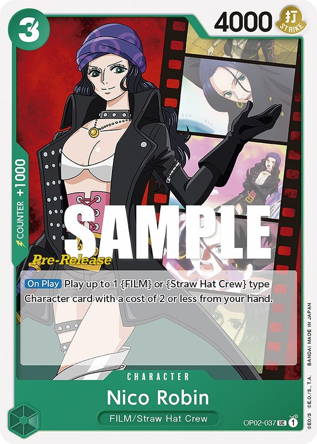 Nico Robin (2037) (OP02 PRE) - One Piece Card Game Single