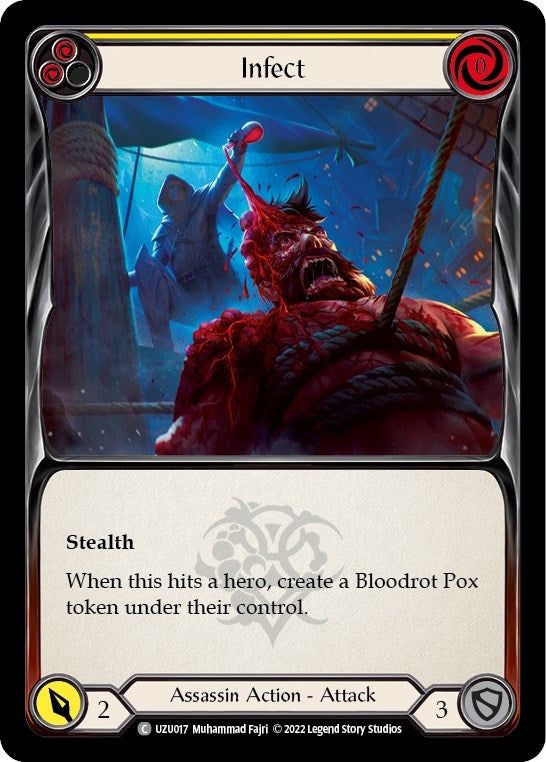 Infect (Yellow) (17) - Flesh and Blood TCG Single